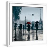 Paris Red Umbrella-Robert Canady-Framed Giclee Print