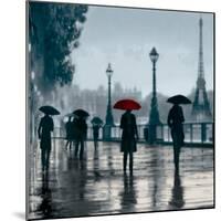 Paris Red Umbrella-Robert Canady-Mounted Giclee Print