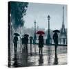 Paris Red Umbrella-Robert Canady-Stretched Canvas