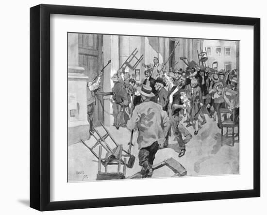 Paris Riot Church Raid-Frank Craig-Framed Art Print