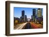 Paris Road Leading Towards La Grand Arche and Modern Office Buildings at La Defense, Paris, France-Gavin Hellier-Framed Photographic Print