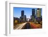 Paris Road Leading Towards La Grand Arche and Modern Office Buildings at La Defense, Paris, France-Gavin Hellier-Framed Photographic Print