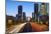 Paris Road Leading Towards La Grand Arche and Modern Office Buildings at La Defense, Paris, France-Gavin Hellier-Mounted Photographic Print