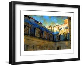 Paris Roof in Blue, France-Nicolas Hugo-Framed Giclee Print