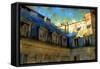 Paris Roof in Blue, France-Nicolas Hugo-Framed Stretched Canvas