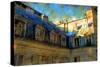 Paris Roof in Blue, France-Nicolas Hugo-Stretched Canvas