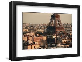 Paris Rooftop View Skyline and Eiffel Tower in France.-Songquan Deng-Framed Photographic Print