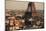 Paris Rooftop View Skyline and Eiffel Tower in France.-Songquan Deng-Mounted Photographic Print