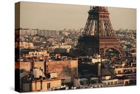 Paris Rooftop View Skyline and Eiffel Tower in France.-Songquan Deng-Stretched Canvas