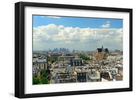 Paris Rooftop View with City Skyline.-Songquan Deng-Framed Photographic Print