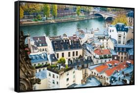 Paris Rooftops-Sonja Quintero-Framed Stretched Canvas