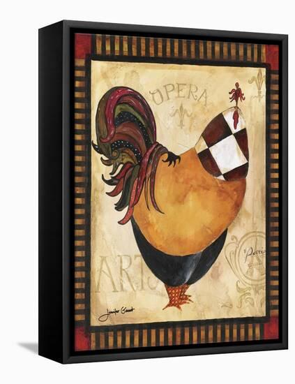 Paris Rooster I-Jennifer Garant-Framed Stretched Canvas