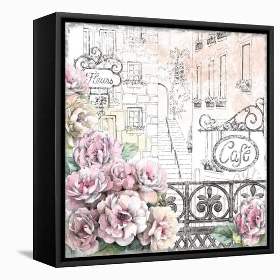 Paris Roses I-Beth Grove-Framed Stretched Canvas