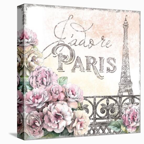 Paris Roses III-Beth Grove-Stretched Canvas