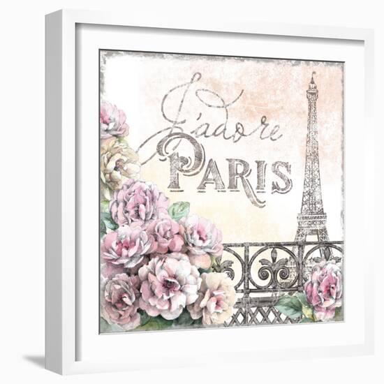 Paris Roses III-Beth Grove-Framed Art Print