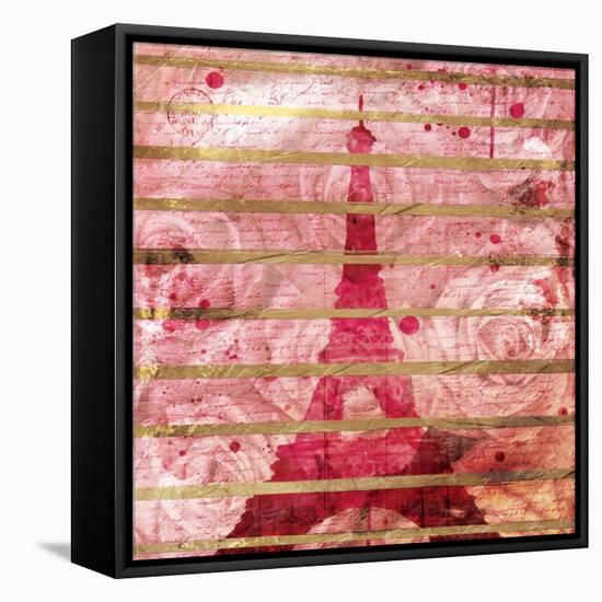 Paris Roses-OnRei-Framed Stretched Canvas