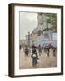 Paris, Rue du Havre, by Jean Beraud, 1882, French painting,-Jean Beraud-Framed Art Print