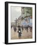 Paris, Rue du Havre, by Jean Beraud, 1882, French painting,-Jean Beraud-Framed Art Print