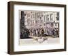 Paris, Rue Quinquempoix, 1720-Antoine Humblot-Framed Art Print