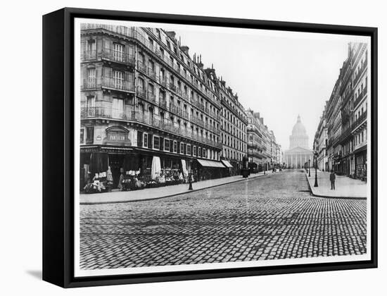 Paris, Rue Soufflot, the Pantheon, 1858-78-Charles Marville-Framed Stretched Canvas