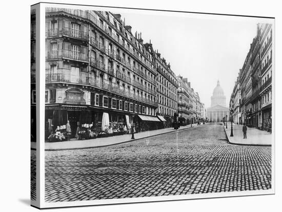 Paris, Rue Soufflot, the Pantheon, 1858-78-Charles Marville-Stretched Canvas