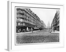 Paris, Rue Soufflot, the Pantheon, 1858-78-Charles Marville-Framed Giclee Print