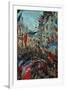 Paris, Rue St. Denis: Celebration of June 30, 1878-Claude Monet-Framed Giclee Print