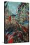 Paris, Rue St. Denis: Celebration of June 30, 1878-Claude Monet-Stretched Canvas