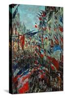 Paris, Rue St. Denis: Celebration of June 30, 1878-Claude Monet-Stretched Canvas