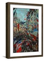 Paris, Rue St. Denis: Celebration of June 30, 1878-Claude Monet-Framed Giclee Print