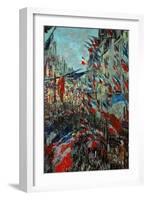 Paris, Rue St. Denis: Celebration of June 30, 1878-Claude Monet-Framed Giclee Print