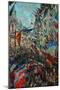 Paris, Rue St. Denis: Celebration of June 30, 1878-Claude Monet-Mounted Giclee Print