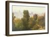Paris Seen from the Heights of Belleville, C.1830-Pierre Etienne Theodore Rousseau-Framed Giclee Print