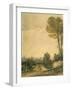 Paris Seen from the Pere Lachaise Cemetery, C1825-Richard Parkes Bonington-Framed Giclee Print