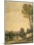 Paris Seen from the Pere Lachaise Cemetery, C1825-Richard Parkes Bonington-Mounted Giclee Print