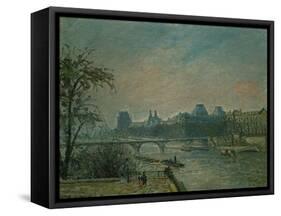 Paris: Seine River and Louvre Palace, 1903-Camille Pissarro-Framed Stretched Canvas