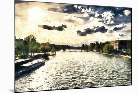 Paris Seine Sunset-Philippe Hugonnard-Mounted Giclee Print