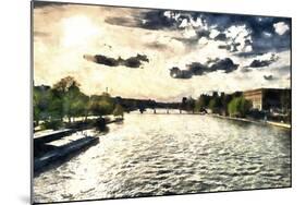 Paris Seine Sunset-Philippe Hugonnard-Mounted Giclee Print