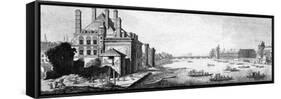 Paris Seine-Daniel Chodowiecki-Framed Stretched Canvas