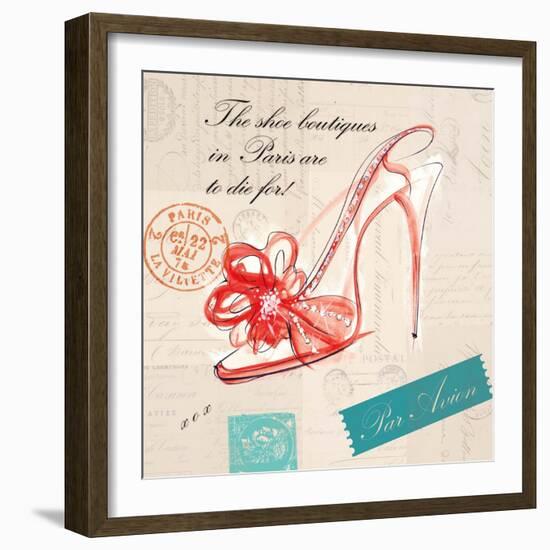 Paris Shoe Bow-Barbara Lindner-Framed Art Print