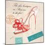Paris Shoe Bow-Barbara Lindner-Mounted Art Print