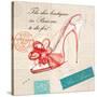 Paris Shoe Bow-Barbara Lindner-Stretched Canvas