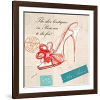 Paris Shoe Bow-Barbara Lindner-Framed Art Print