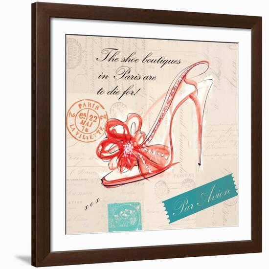 Paris Shoe Bow-Barbara Lindner-Framed Art Print