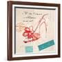 Paris Shoe Bow-Barbara Lindner-Framed Art Print