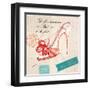 Paris Shoe Bow-Barbara Lindner-Framed Art Print