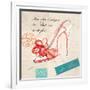 Paris Shoe Bow-Barbara Lindner-Framed Art Print