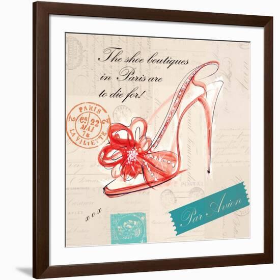 Paris Shoe Bow-Barbara Lindner-Framed Art Print