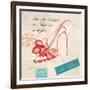 Paris Shoe Bow-Barbara Lindner-Framed Art Print