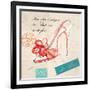 Paris Shoe Bow-Barbara Lindner-Framed Art Print